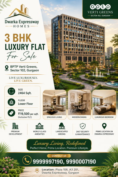 3 BHK Luxury flat for sale BPTP Verti Greens